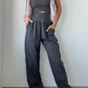 Cutout Square Neck Wide Strap Active Jumpsuit