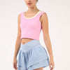 VERY J V-Shaped High Waist Layered Active Women's Shorts