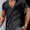 Men's Full Size Notched Short Sleeve T-Shirt Plus Size